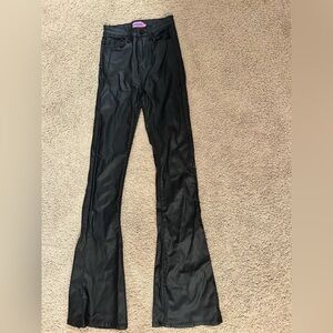Edikted Faux Leather Flare Pants